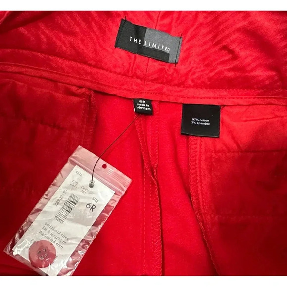 NWT The Limited Women's Harvest Red Flat Front Tailored Shorts Chino Sz 6 - Picture 3 of 3